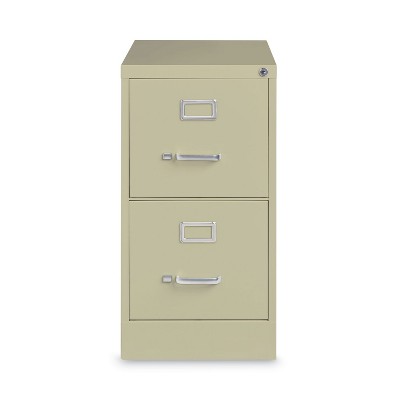 Alera Two-Drawer Economy Vertical File, Letter-Size File Drawers, 15" x 26.5" x 28.37", Putty