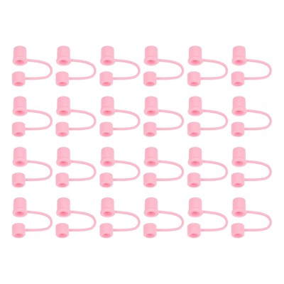 Unique Bargains Silicone Removable Washable Flexible Drinking Straw Cover Cap