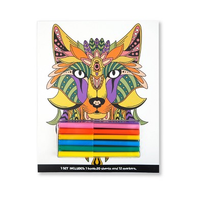 Complex Coloring Book with Markers Animal - Bullseye's Playground™