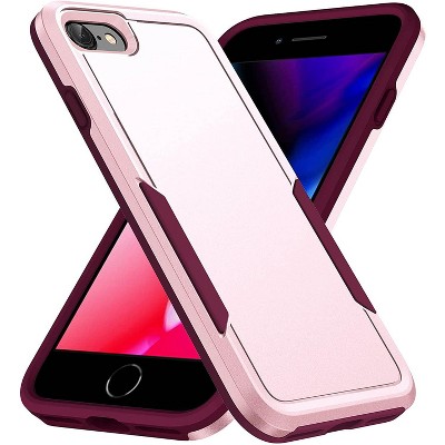 Entronix Case Compatible with iPhone 8/7/SE - Soft-Touch Dual-Layer Sleek Cover