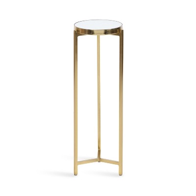 Kate and Laurel Aguilar Glam Drink Table, 9x9x23, Gold