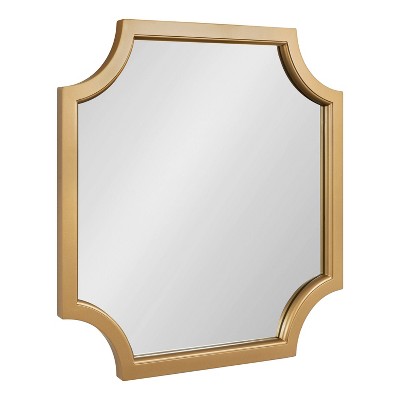 Kate and Laurel Hogan Wood Framed Mirror with Scallop Corners