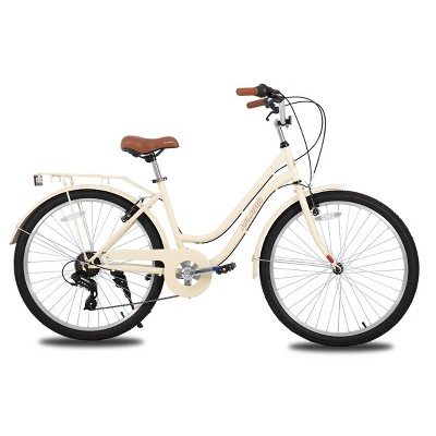 HILAND Breeze 26 Inch Women’s Cruiser Bike, 7 Speed City Bicycle with Rear Rack, Fenders – Comfortable Urban Commuter