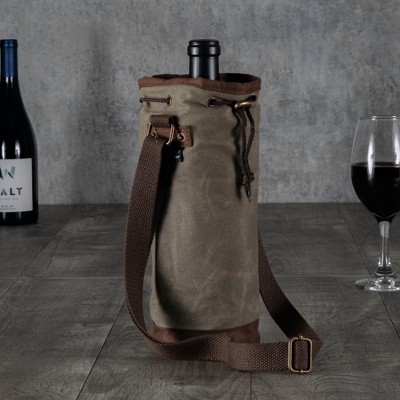 Legacy Waxed Canvas Wine Tote Bag
