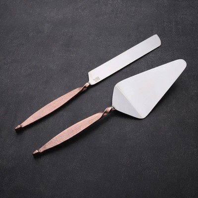 Inox Artisans Twisted Urban Cake Serving 2 Pc. Set