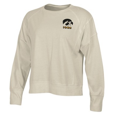 NCAA Iowa Hawkeyes Women's Long Sleeve Cream T-Shirt