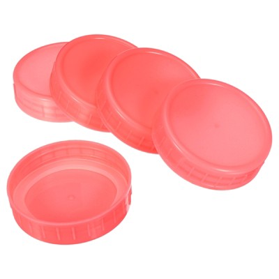 Unique Bargains Regular Mouth Plastic Mason Jar Lids with Silicone Sealing Ring 10 Pcs