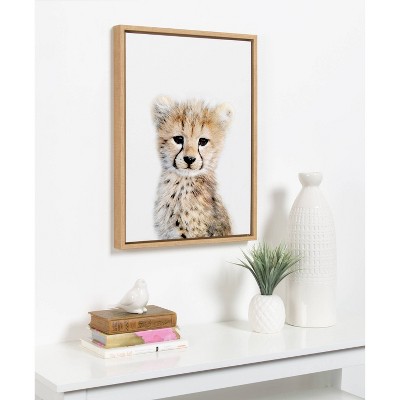 Sylvie Cheetah Framed Canvas by Amy Peterson - Kate and Laurel