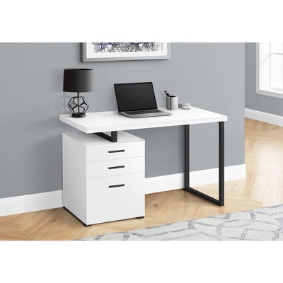 NicBex 48" Modern Computer Desk with Reversible Left/Right Setup, Storage Drawers for Home Office, Work & Laptop Use