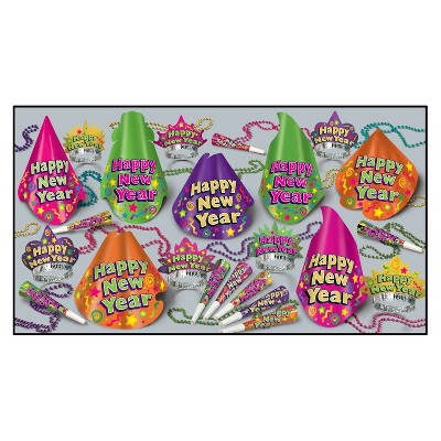 Beistle New Year Color-Brite Asst for 50 Multicolored