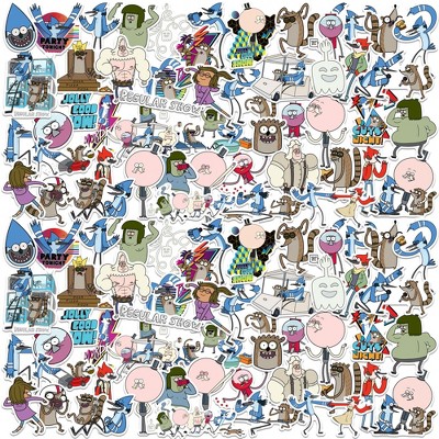 Regular Show 100ct Vinyl Large Deluxe Stickers Variety Pack