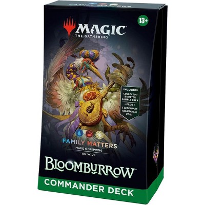 MAGIC THE GATHERING Magic: The Gathering Bloomburrow Commander Deck - Family Matters (100-Card Deck, 2-Card Collector Booster Sample Pack +