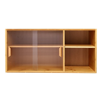 YIYIBYUS Small Kitchen Pantry Cabinet, Wall Sideboard with Glass Doors