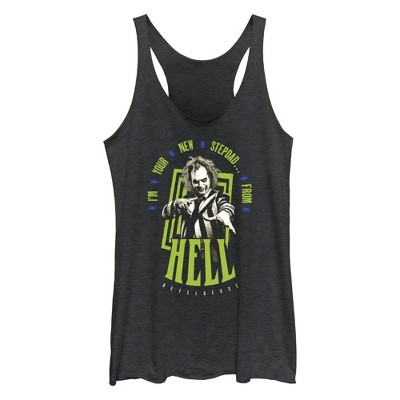 Women's Beetlejuice Beetlejuice I'm Your New Stepdad Racerback Tank Top