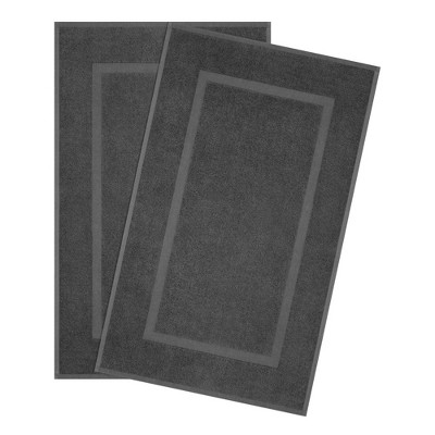 American Soft Linen 100% Cotton Turkish Bath Mat Set, 2 Piece 20x34 inches Bath Mats for Bathroom
