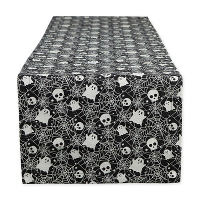 Design Imports Haunted Objects Printed Table Runner 14X72