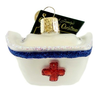 Old World Christmas 2.0 Inch Nurse's Cap Christmas Tree Ornament , Ornament Christmas (1PC)