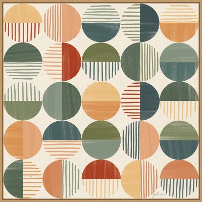 30" x 30" Born to Roam Pattern II by Janelle Penner Framed Canvas Wall Art Print - Amanti Art: Modern Lithograph, Polystyrene Frame