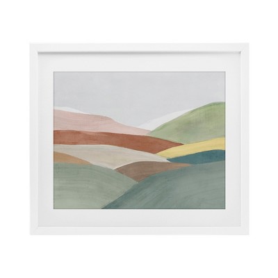 Stupell Industries Subtle Rolling Hills Framed Print Under Glass