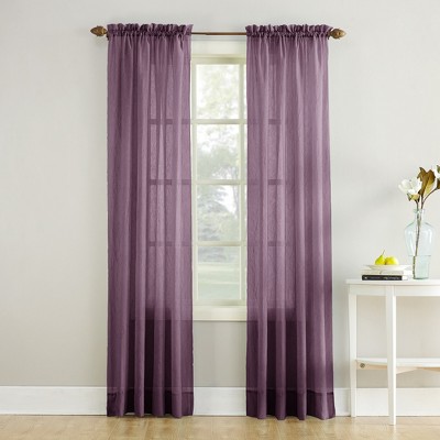 Erica Crushed Sheer Voile Rod Pocket Curtain Panel - No. 918