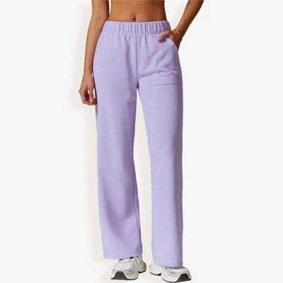 Anna-Kaci Active Women's Elastic Waist Wide Leg Sweatpants with Pockets for Casual Wear
