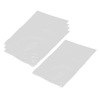 PiccoCasa Travel Clothes Coat Garment Watertight Plastic Storage Bags 20" x 16" Clear 5 Pcs