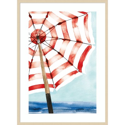 Amanti Art Surf and Sun I Red by Mercedes Lopez Charro Wood Framed Wall Art Print