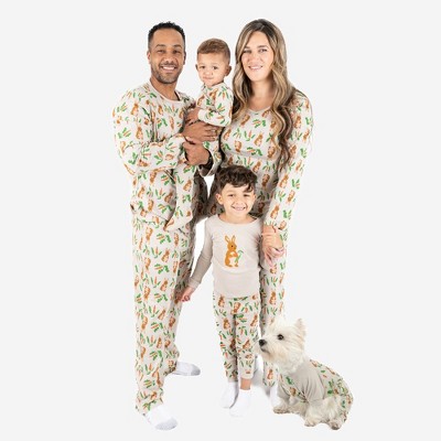 Leveret Cotton Matching Family Pajamas Easter Rabbit Print