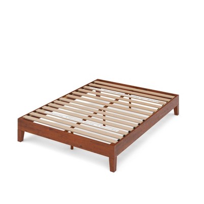 12" Wen Deluxe Wood Platform Bed Frame Cherry - Zinus