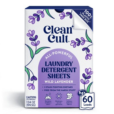 Cleancult Laundry Detergent Sheets - Wild Lavender - 60ct