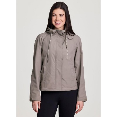 Avalanche Outdoor Thermal Lined Rain Jacket, Quick Drying Woven Rain Coat Anorak with Pockets