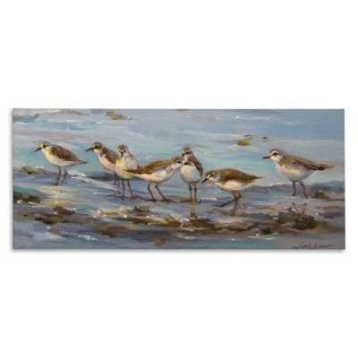 Stupell Industries Sandpiper Flock on Shore Canvas Wall Art