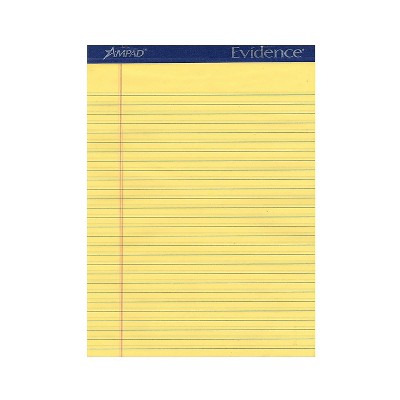 Ampad Ruled Legal Pads Canary 8 1/2 In. X 11 In. [Pack Of 6] 46763-PK6