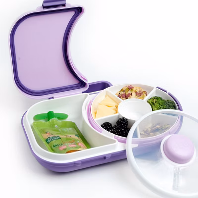 GoBe Kids' 2-in-1 Bento Style Lunchbox with Small Snack Spinner Flip