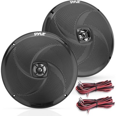 Pyle 8'' Low-Profile Marine Speakers - Waterproof, 2-Way Full Range