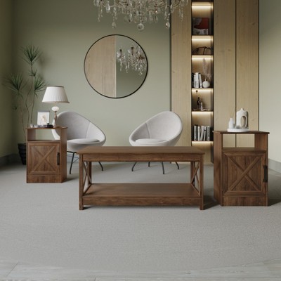 Home Design Lebanon 3 Piece Coffee Table Set