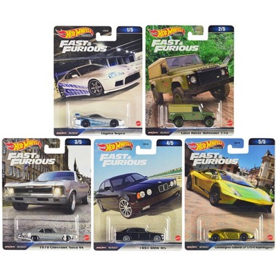 "Fast & Furious" 2023 5 piece Set D Diecast Model Cars by Hot Wheels