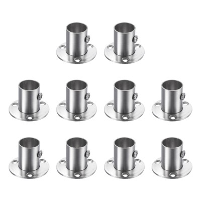 Unique Bargains Stainless Steel Corrosion Resistance Durability Closet Rod Flange Holder
