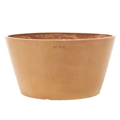 Ecopots Frankfurt Durable Modern Round Indoor/Outdoor Recycled-Based Composite Flower Pot Planter
