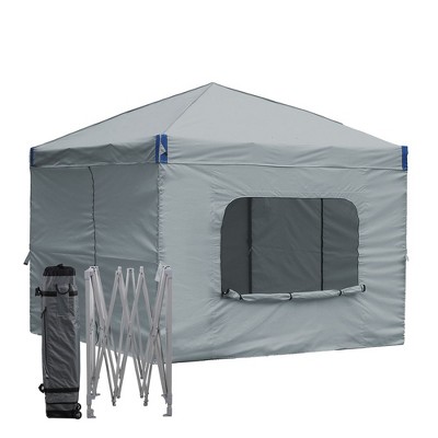 Aoodor Pop Up Canopy Tent, Beach Tent with Removable Mesh Sidewalls, Portable Instant Shade Canopy with Roller Bag