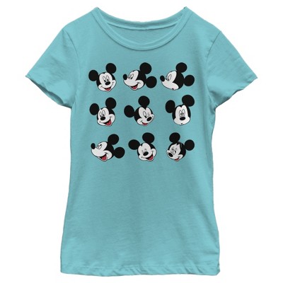 Girl's Disney Mickey Mouse Funny Faces T-Shirt