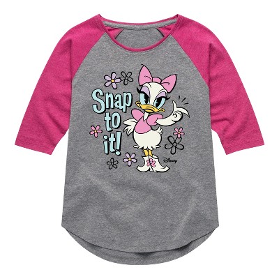 Girls' - Disney - Daisy Duck Shirt Tail Raglan Graphic T-shirt