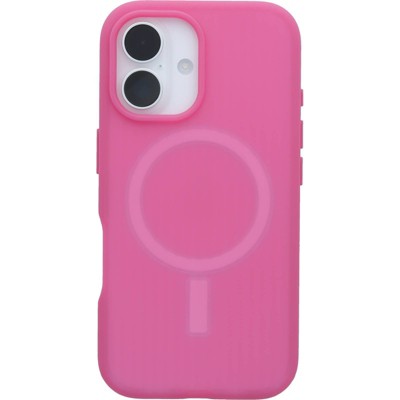 OtterBox iPhone 16 Symmetry Series Soft Touch for MagSafe Case - Foxberry Pink: Solid Plastic Cell Phone Cover