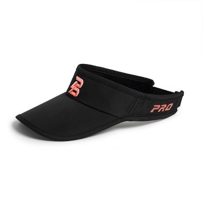 PBPRO Women's Polyester Performance Visor - Black/Pink