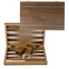 GSE Premium Wooden Folding Inlay Backgammon Board Game Set, Traditional Board Game - Three Size Available - 2 of 4