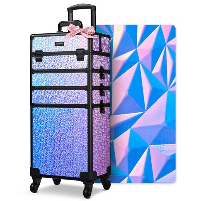 Byootique 4in1 Rolling Makeup Train Case Cosmetic Organizer Wheel