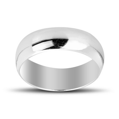 Bella Silver 7MM Band Ring - Silver - Size 10
