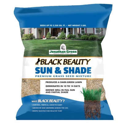 Jonathan Green Black Beauty Sun & Shade Mixed Partial Shade/Sun Grass Seed 3 lb