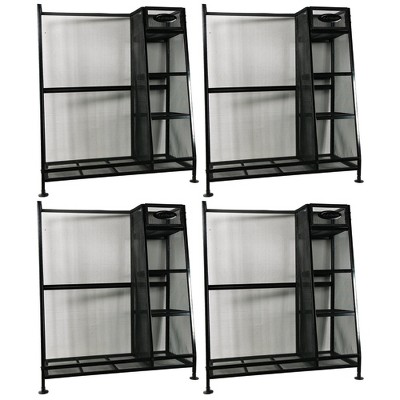 Suncast Storage Heavy Duty Metal Golf Equipment Organizer Storage Rack (4 Pack)
