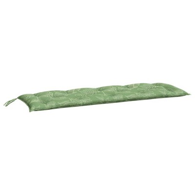 vidaXL Bench Cushion Outdoor Water Repellent Bench Cushion Pad Oxford Fabric - Leaf Pattern 59.1" x 19.7" x 2.8"